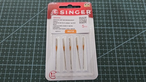 AGUJA SINGER PARA HILOS METALICOS N°12/80 PB/