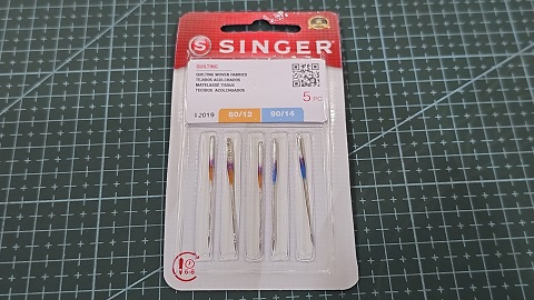 AGUJA SINGER P/QUILTING 12/80-14/90 BLISTER 5
