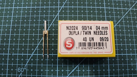 AGUJA DOBLE SINGER N°14 UNITARIO DISTANCIA 4MM