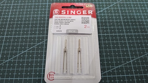 AGUJA DOBLE SINGER N°12/80 DISTANCIA 3MM PUNT