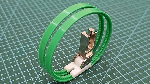 PRENSATELAS RECTA TEFLON CON CORREA(VERDE)